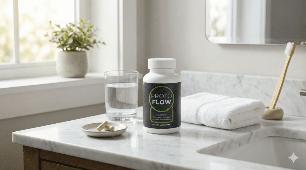 ProtoFlow supplement bottle for daily prostate support